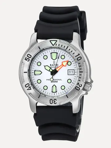 Ratio FreeDiver White Dial Quartz 22AD202-WHT 200M Men™s Watch