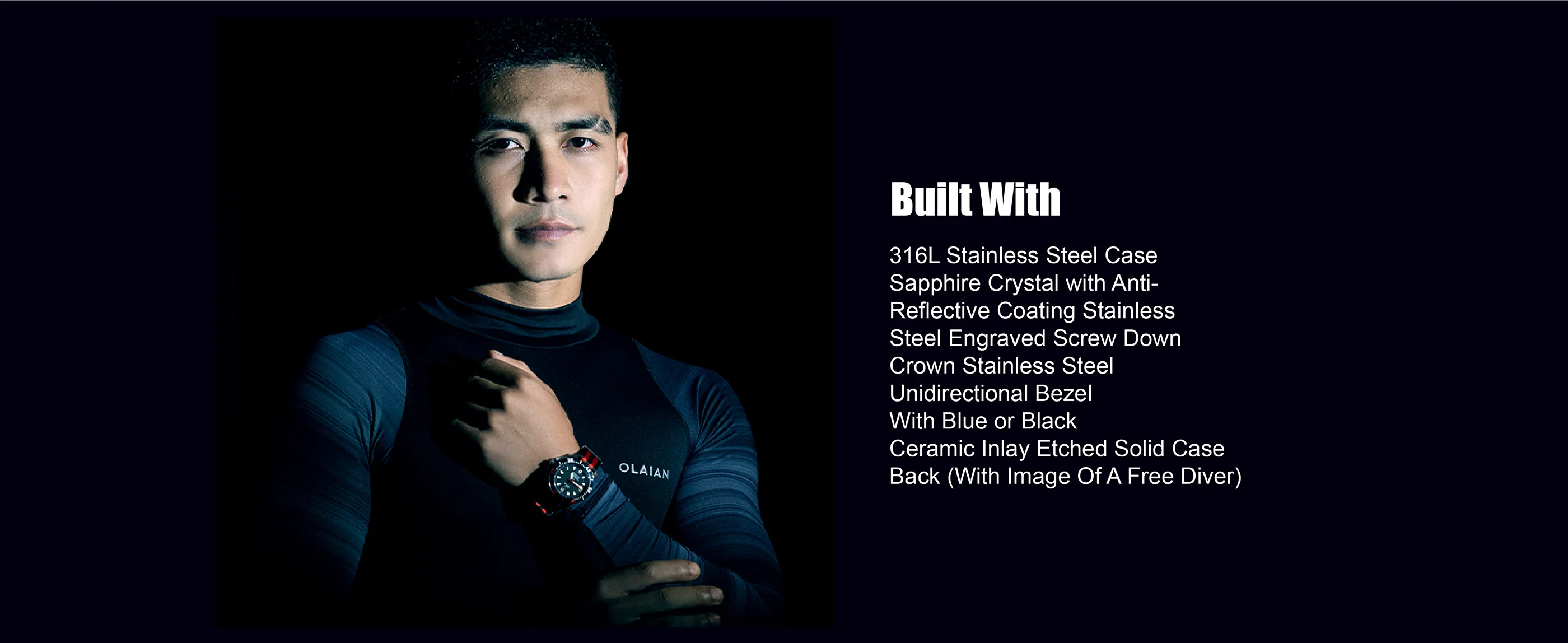 Ratio FreeDiver X Marine Black With Black Ceramic Inlay Automatic Diver RTX001 200M Men's Watch thumbnail 2