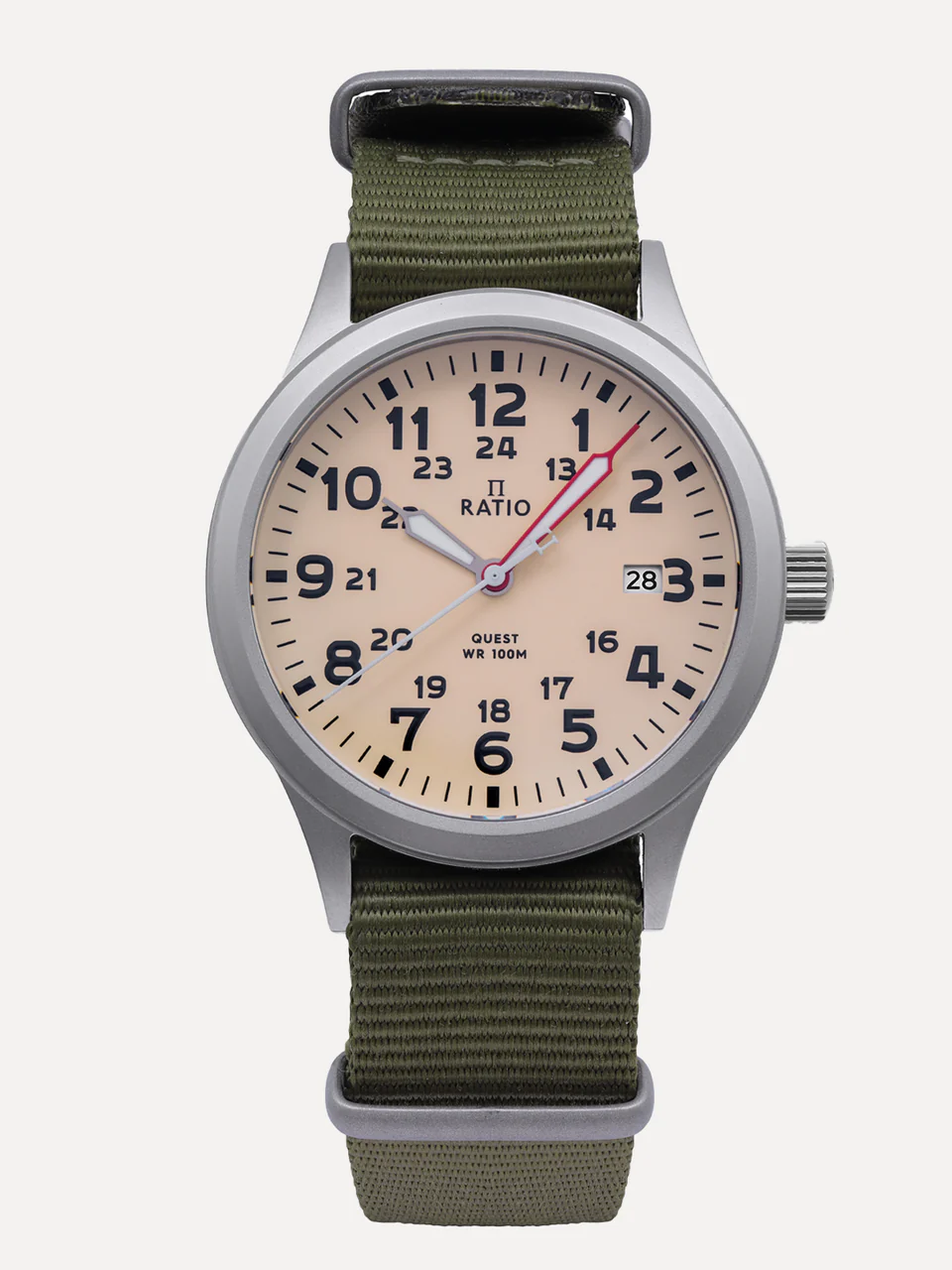 Ratio Quest RTQ011 Nylon Strap Quartz 100M Men's Field Watch thumbnail 2
