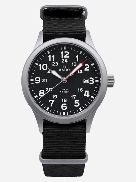 Ratio Quest RTQ017 Black Dial Quartz 100M Men's Field Watch thumbnail 2