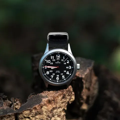 Ratio Quest RTQ017 Black Dial Quartz 100M Men's Field Watch