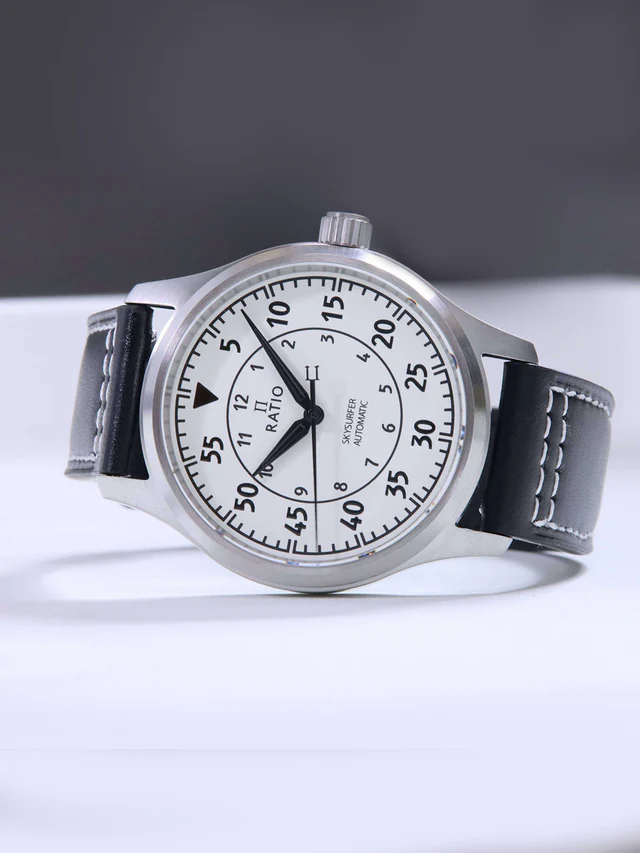 Ratio Skysurfer Pilot Full Luminous Dial Leather Automatic RTS324 200M Men's Watch