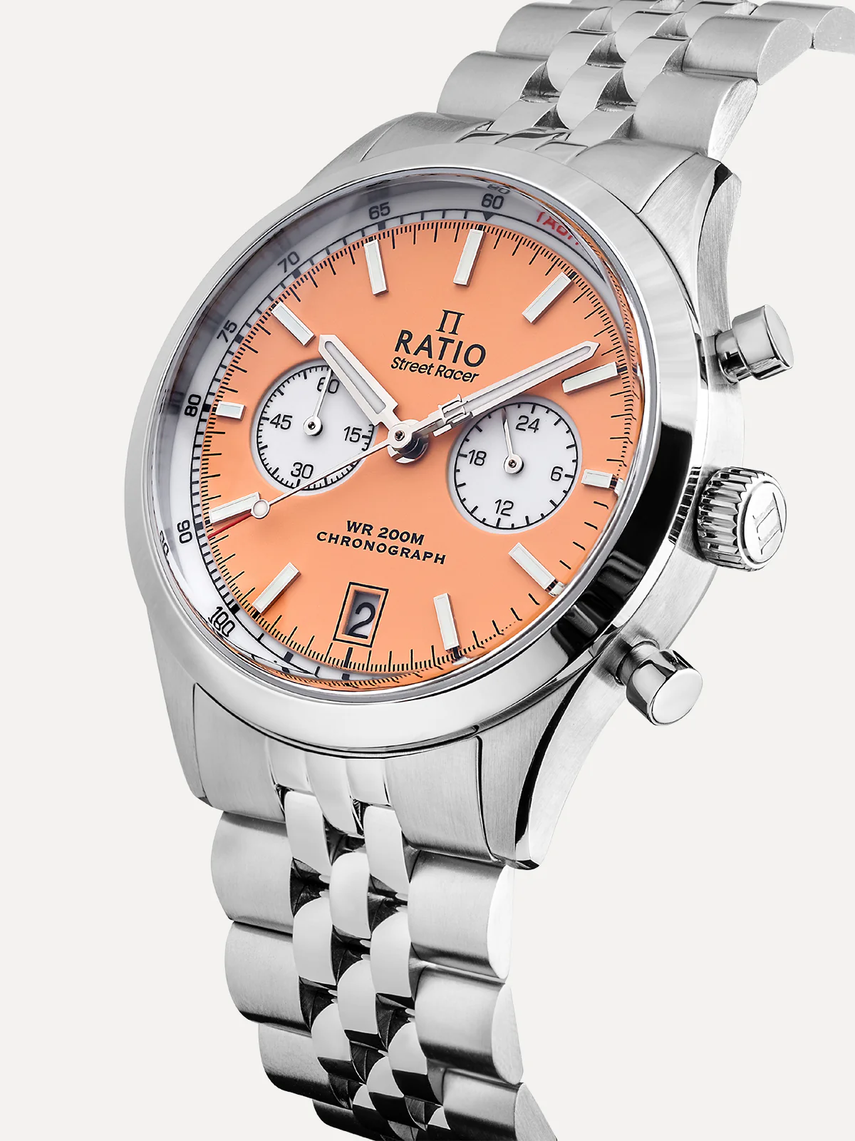 Ratio Street Racer Chronograph RTC019 200M Salmon Reverse Panda Dial Limited Edition Watch