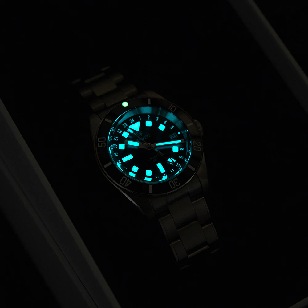 Raven Custom - 39mm GMT Diver - Blue thumbnail 2
