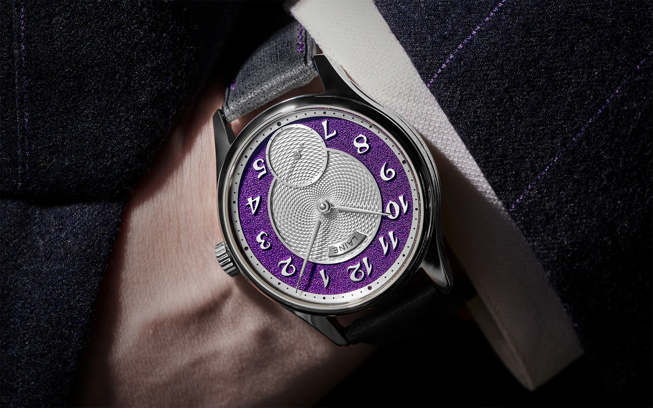 Laine x Revolution Purple Dial Frosted with Guilloché Center "One Love" (Breguet) thumbnail 2