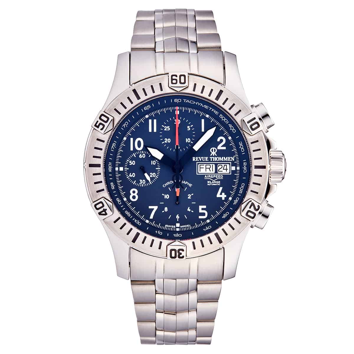 Revue Thommen Men's 16071.6125 'Airspeed' Blue Dial Day-Date Chronograph Automatic Watch thumbnail 2