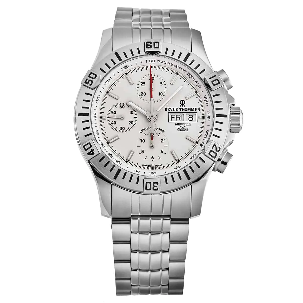 Revue Thommen Men's 16071.6128 'Air speed' Silver Dial Chronograph Day-Date Swiss Automatic Watch selected view