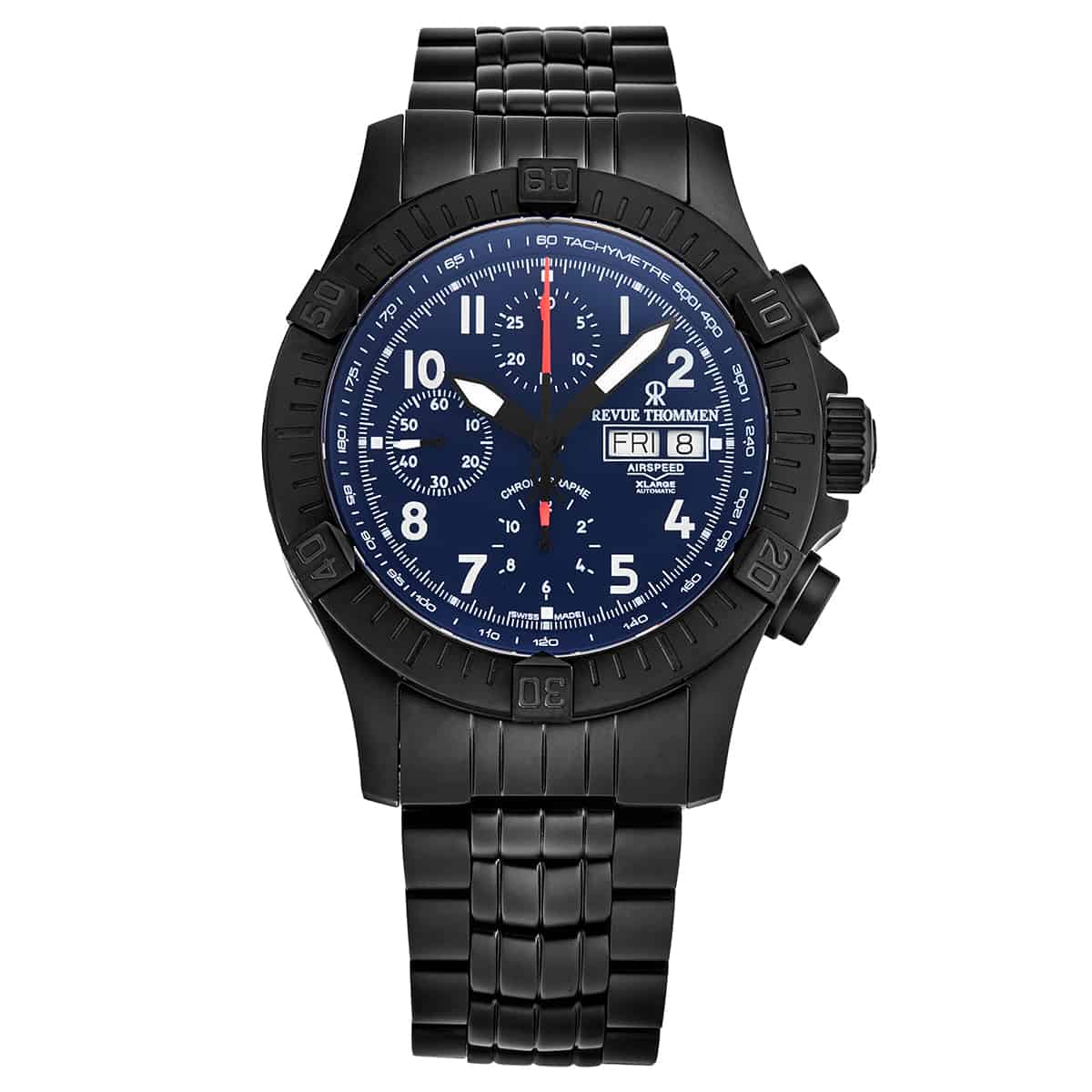 Revue Thommen Men's 16071.6175 'Air Speed' Blue Dial Chronograph Day-Date Swiss Automatic Watch thumbnail 2