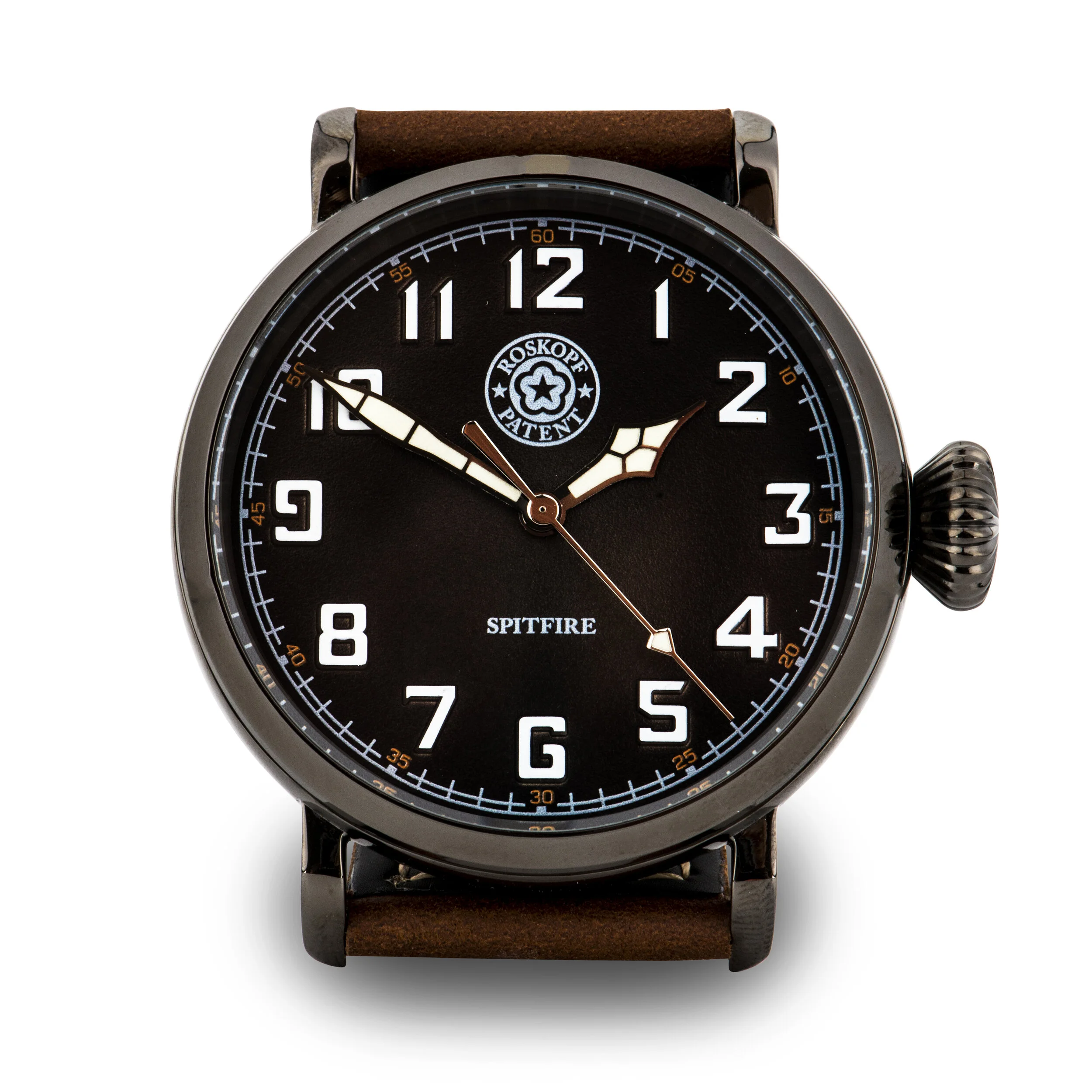 Roskopf Spitfire Stealth WW2 Pilots Watch (Free Global Express Shipping) thumbnail 2