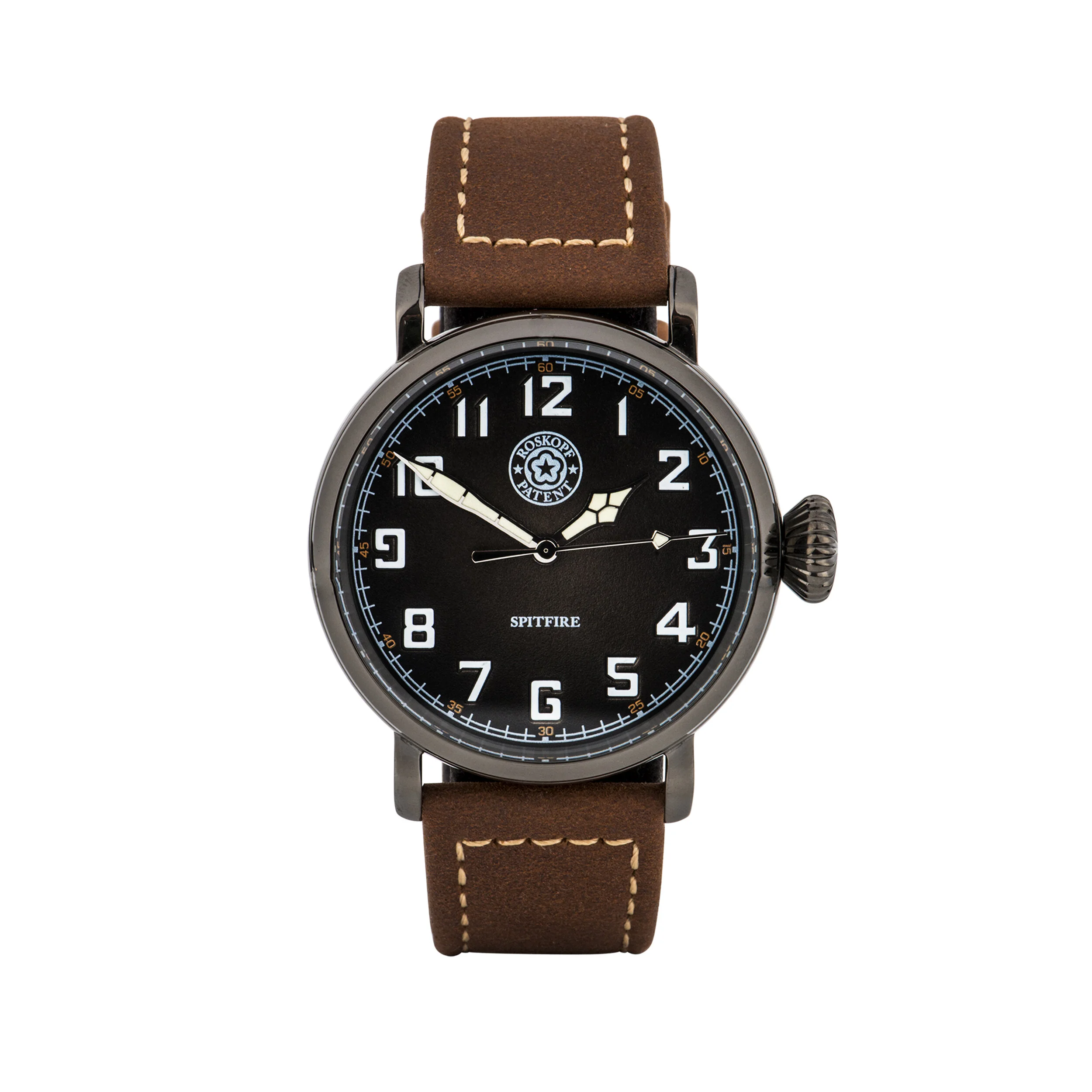 Roskopf Spitfire Stealth WW2 Pilots Watch (Free Global Express Shipping) thumbnail 3