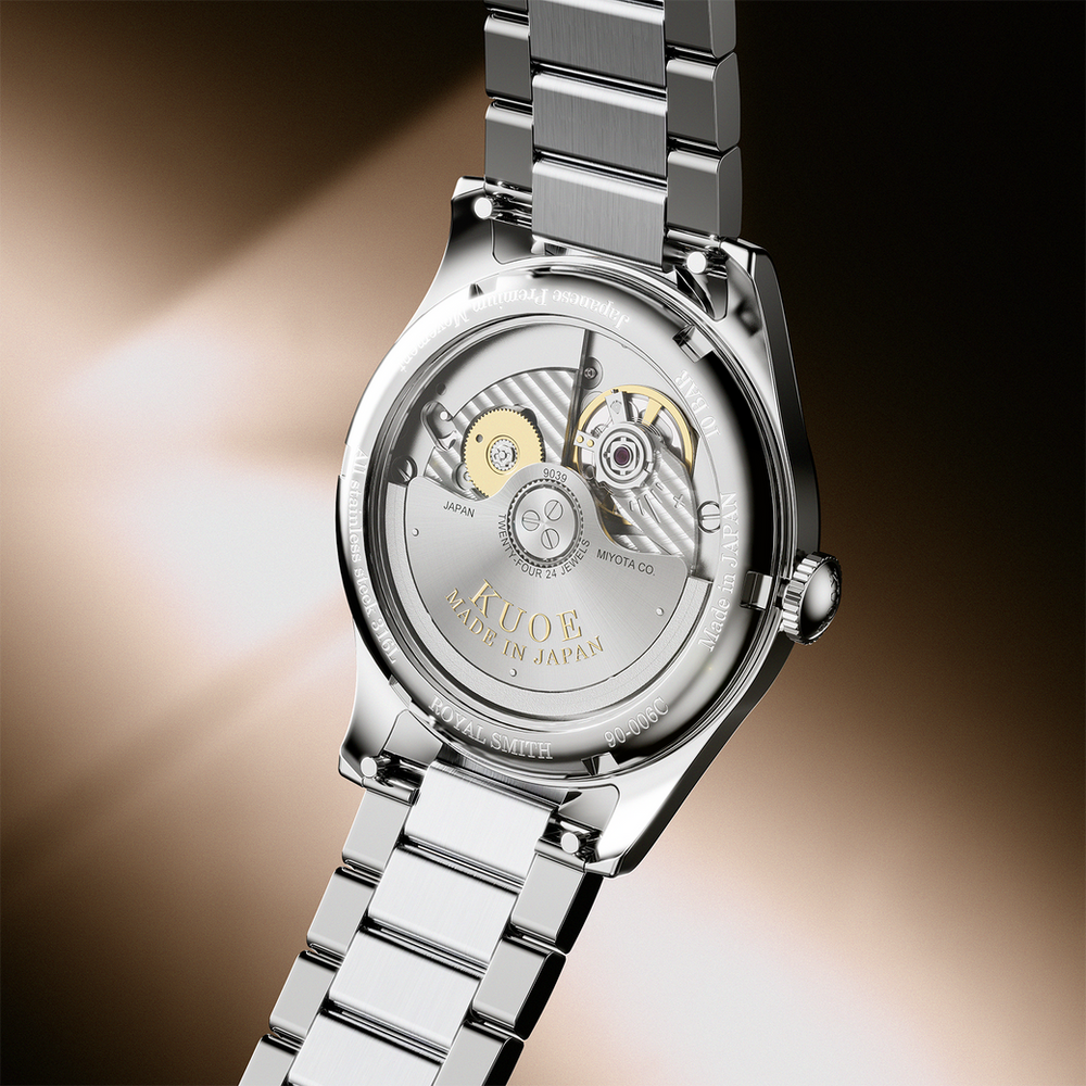 ROYAL SMITH 90-006 Breguet Numerals Silver Case Dusty Pink Dial thumbnail 3