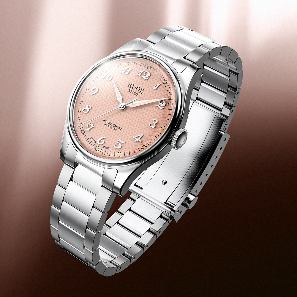 ROYAL SMITH 90-006 Breguet Numerals Silver Case Pink Dial thumbnail 2