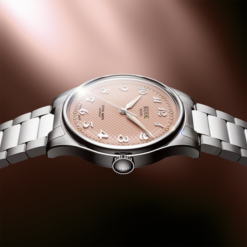 ROYAL SMITH 90-006 Breguet Numerals Silver Case Pink Dial thumbnail 4