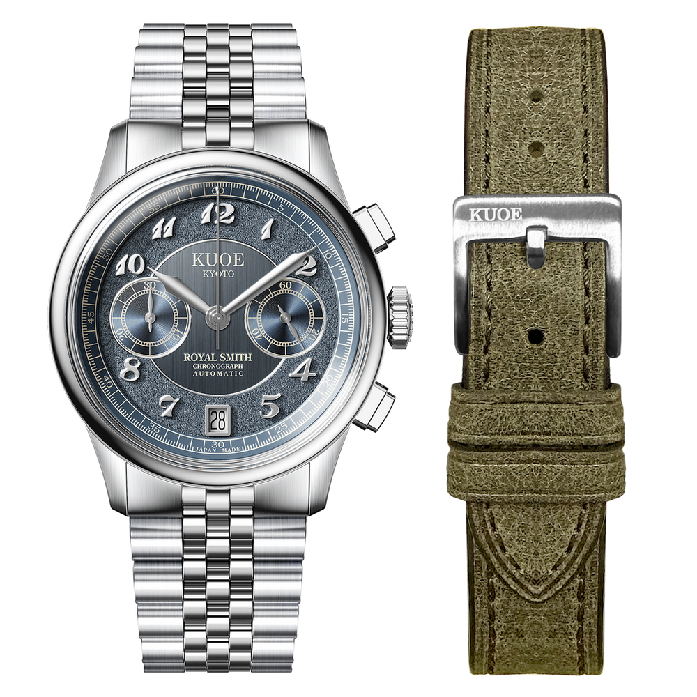 ROYAL SMITH 90-012 Automatic Chronograph, Navy Dial thumbnail 2