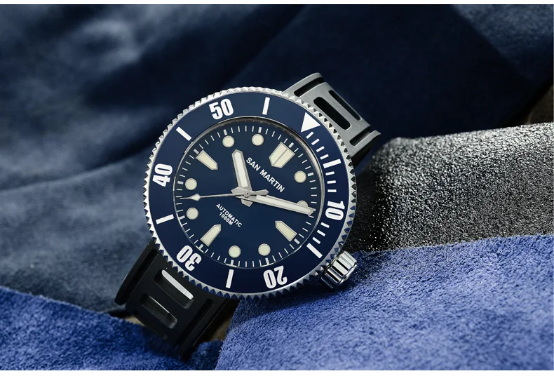 San Martin 1000 meters waterproof watch diving watch mechanical watch SN001-G-SN thumbnail 2