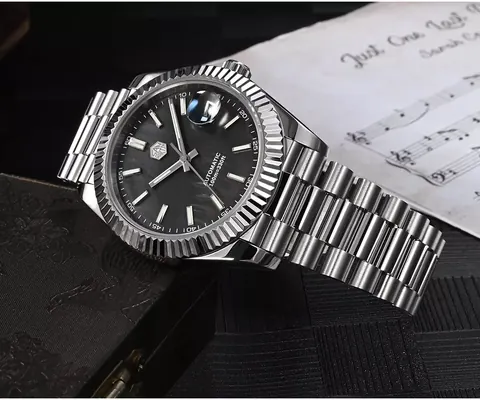 SAN MARTIN 100m waterproof new dress watch mechanical watch SN0059-G V2
