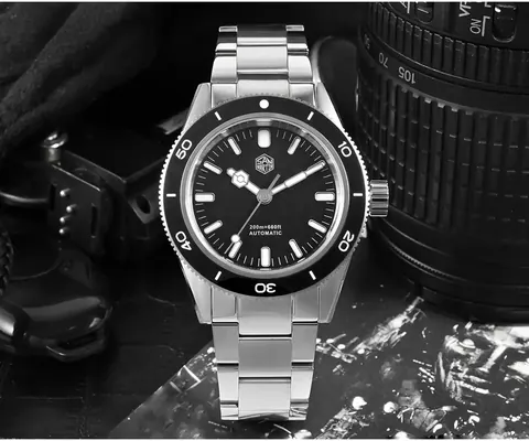 SAN MARTIN 37mm mechanical military pilot watch 100 meters waterproof with Miyota 8215 SN034-G
