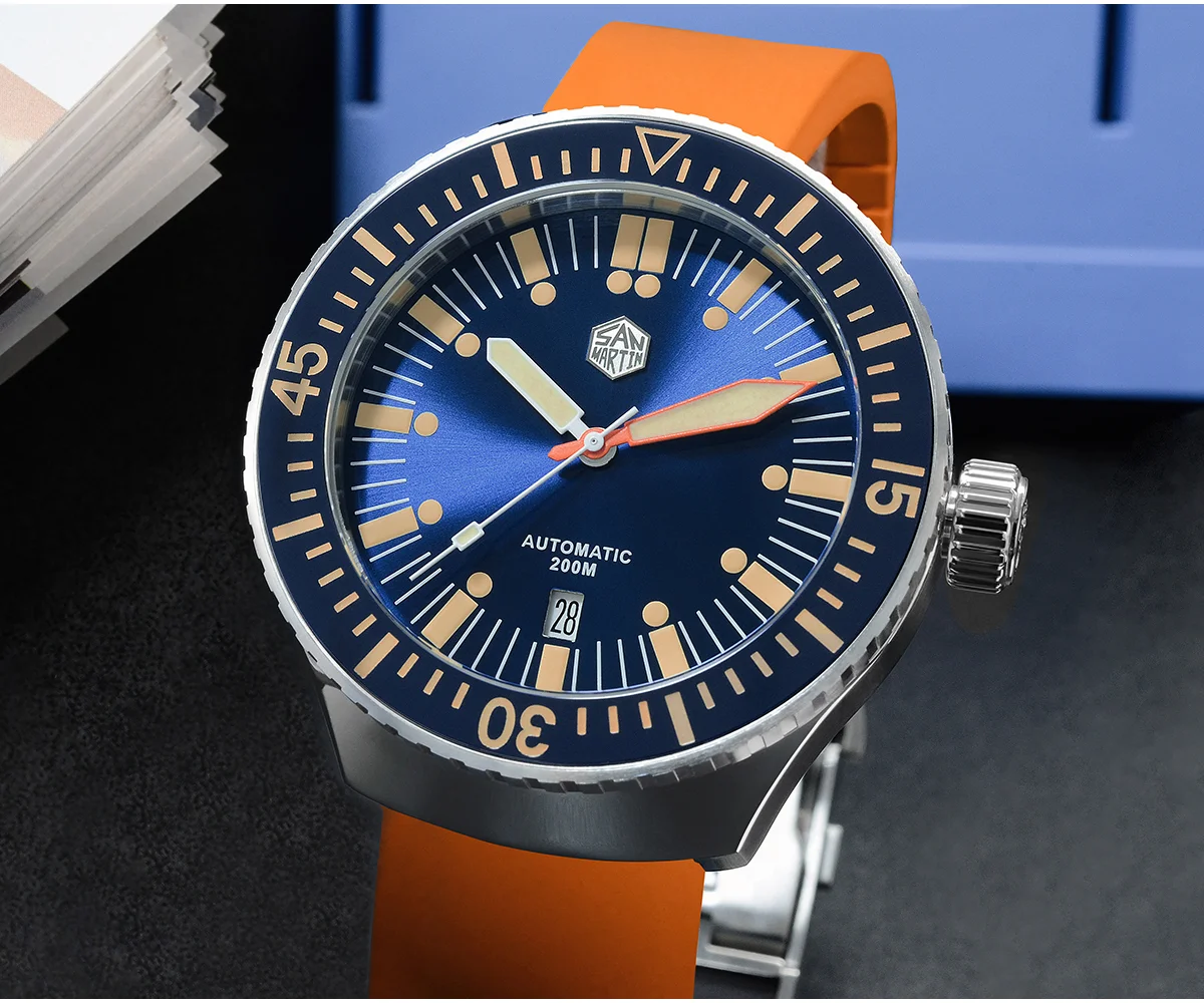 SAN MARTIN custom niche diving watch automatic mechanical retro watch SN039