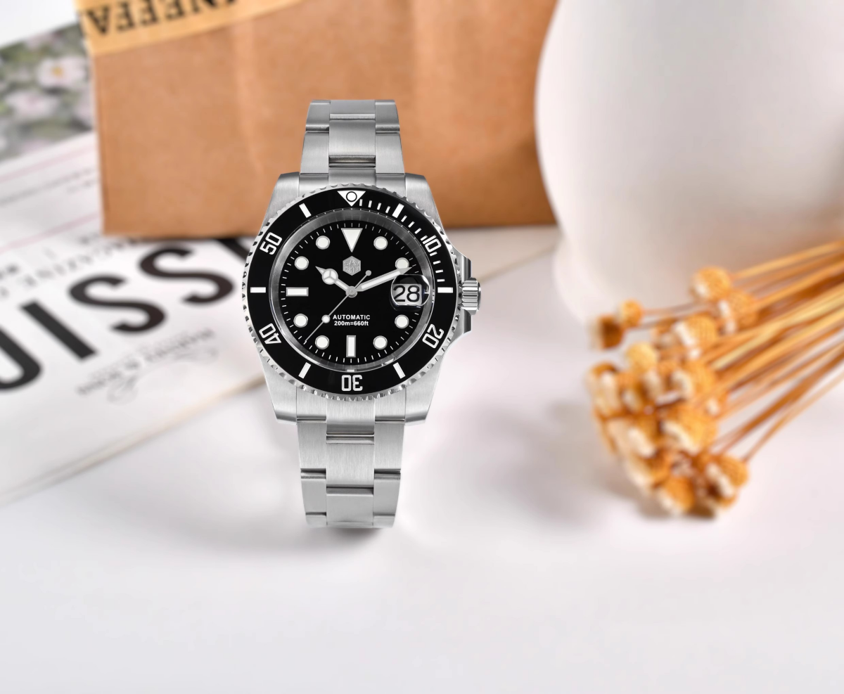 San Martin Diving Watch Automatic Watch new SN017-G with hexagonal logo crown thumbnail 2