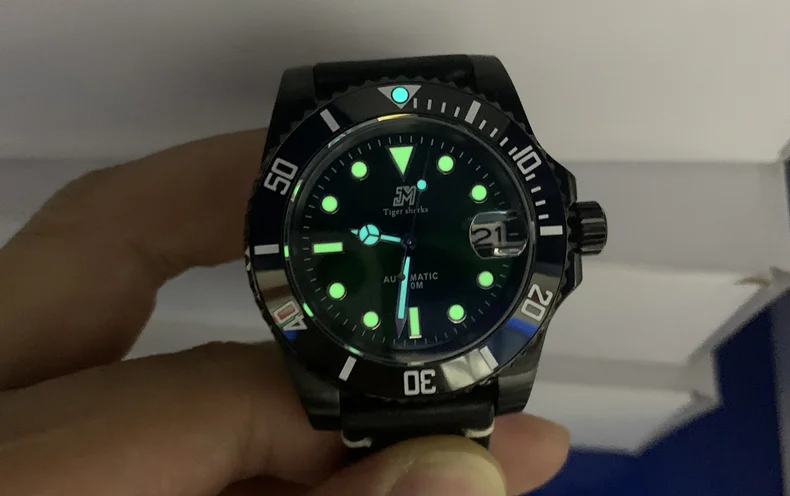 San Martin Diving Watch Automatic Watch with plated case SN017-G-DLC thumbnail 2