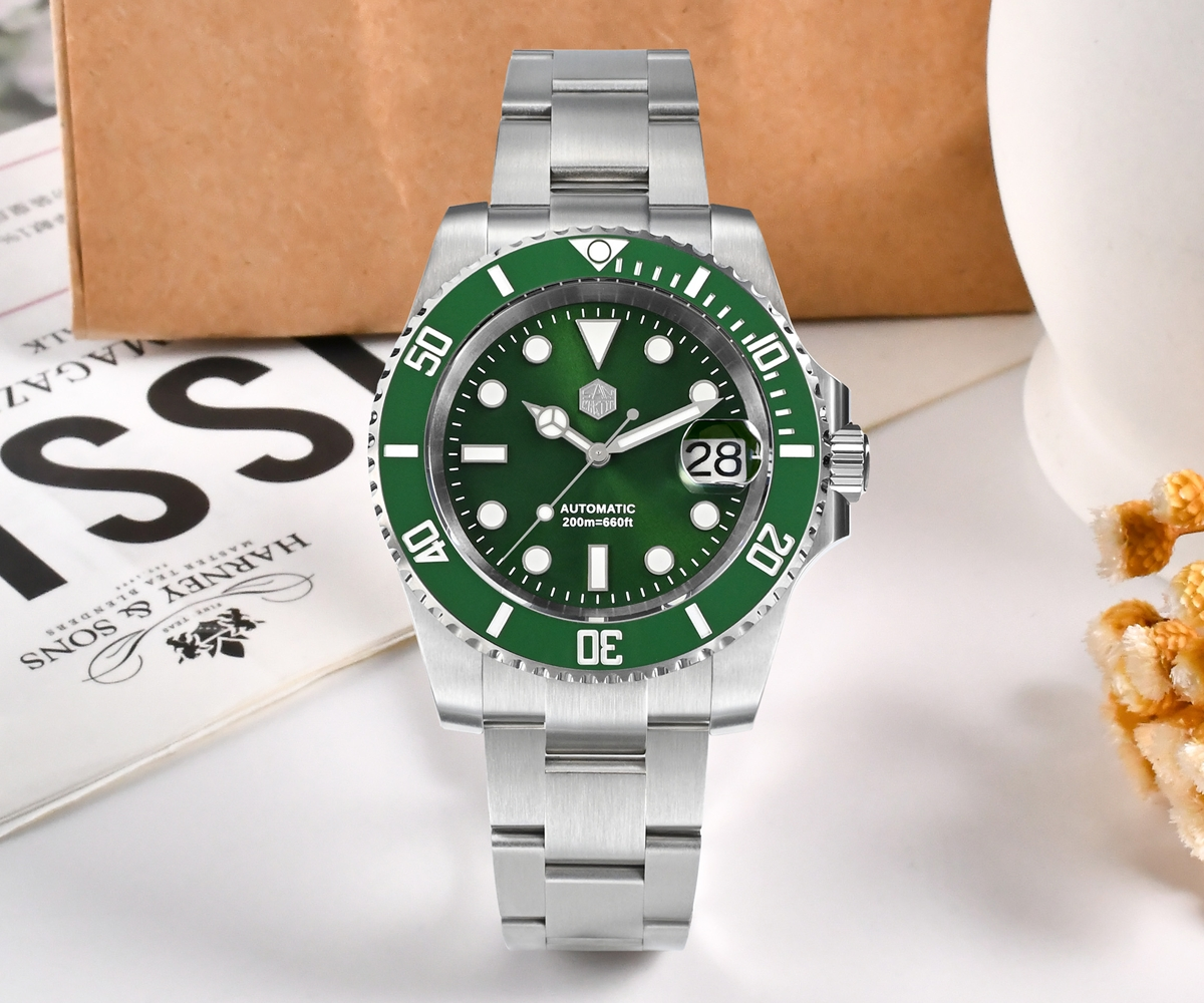 San Martin Diving Watch Automatic Watch with plated case SN017-G-DLC