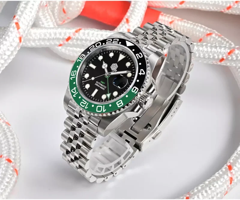 San Martin Diving Watch GMT Watch SN015-G-GMT V2 and New SN015-G-C with hidden clasp thumbnail 2