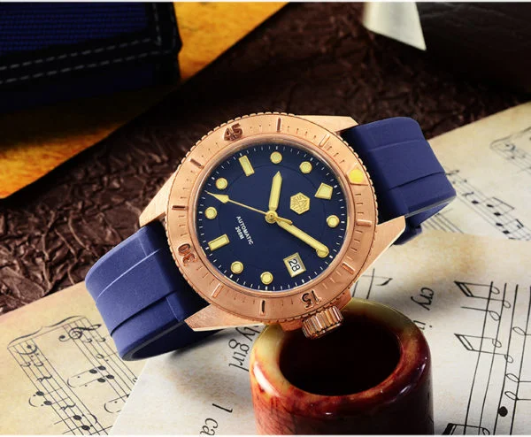 San Martin diving watch simple watch man bronze mechanical watch SN040-Q2 thumbnail 2