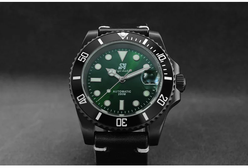 San Martin limited Edition Damascus watch DLC Black SN001 thumbnail 2