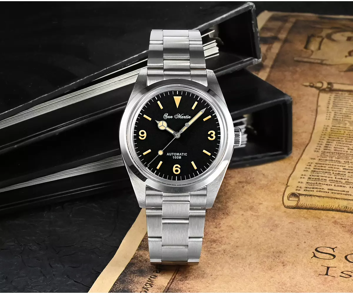 SAN MARTIN mechanical diving watch 200 meters waterproof SN004-G with new 3-link bracelet