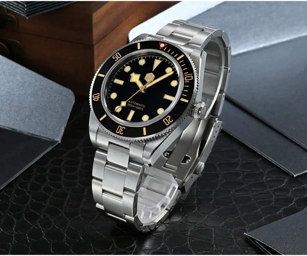 SAN MARTIN mechanical diving watch 200 meters waterproof SN008G thumbnail 2