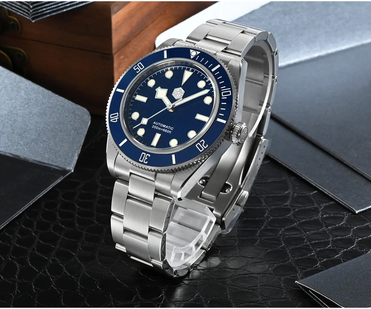 SAN MARTIN mechanical diving watch 200 meters waterproof SN008G