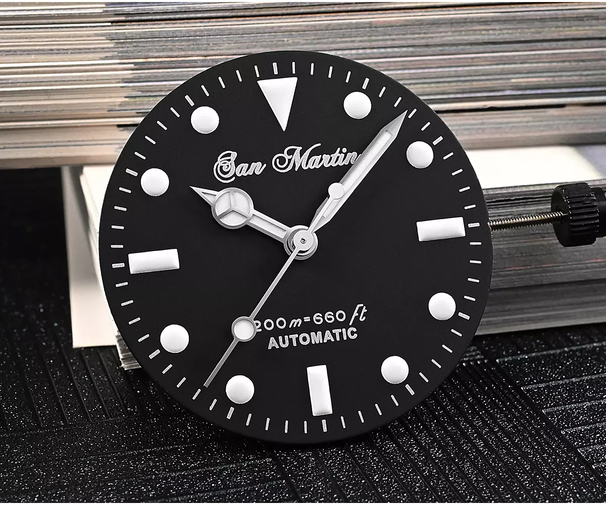 SAN MARTIN mechanical vintage diving watch 200 meters waterproof SN006-G thumbnail 2