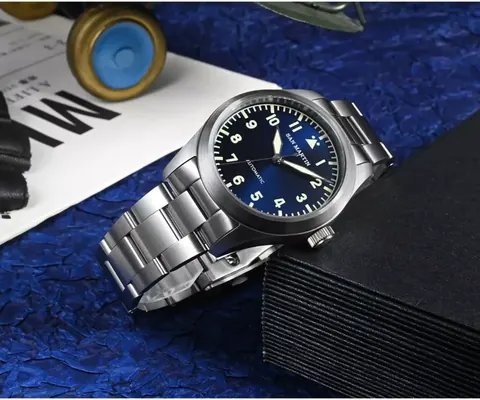 San Martin new 39mm stainless steel Pilot Watch Luminous Military Watch with NH35 Movement SN030-G-A3