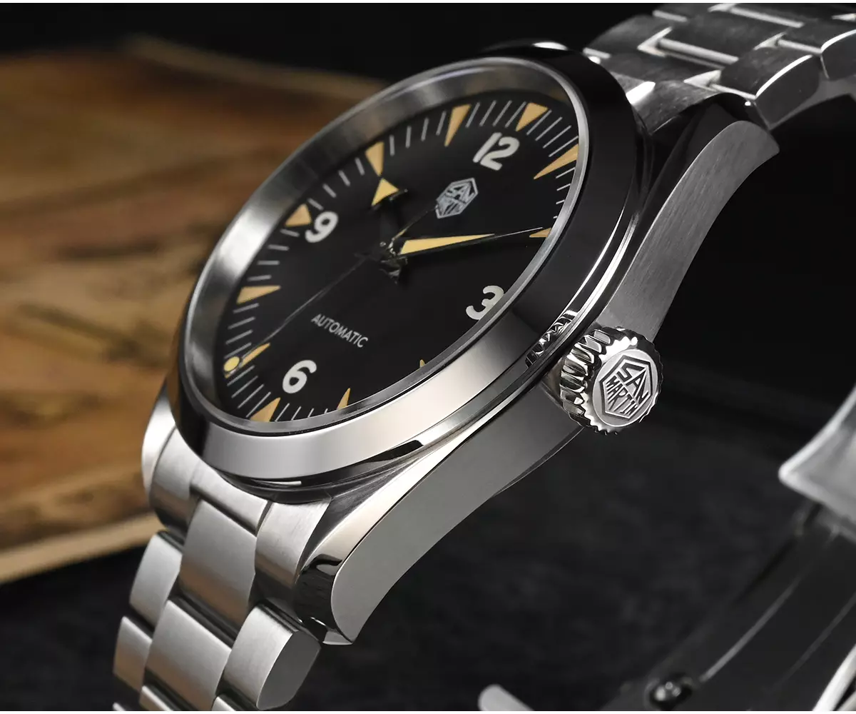 San Martin New SN0113-G1 Version 38mm Vintage Men Watches Classic 1957 Retro NH35 Automatic Mechanical Simple Sapphire 10Bar thumbnail 2