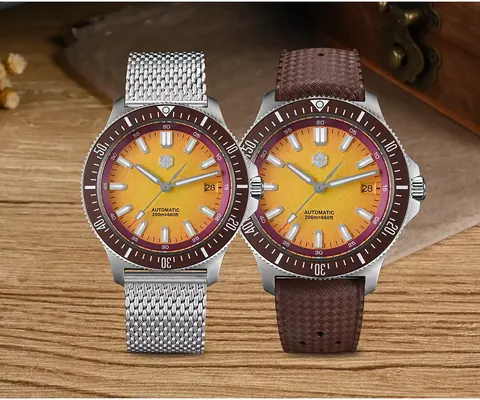 San Martin New SN0118-G2 40mm NH35 Original Design Fashion Men Sports Watch Automatic Mechanical Waterproof 200m Gradient Dials