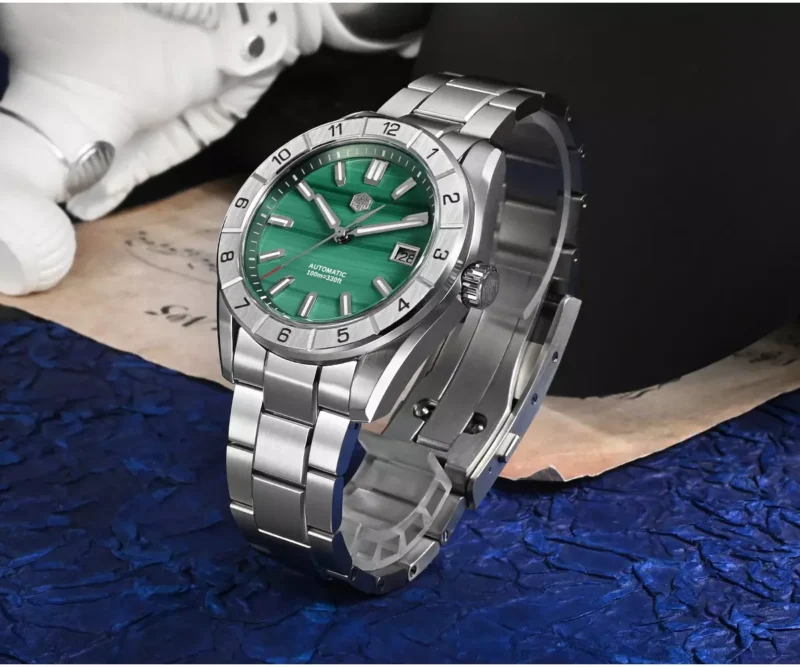 San Martin New SN0130-B 42mm NH35 Original Design Fashion Men Sports Watch Automatic Mechanical Waterproof 100m MOP/Malachite/Aventurine Dials thumbnail 2