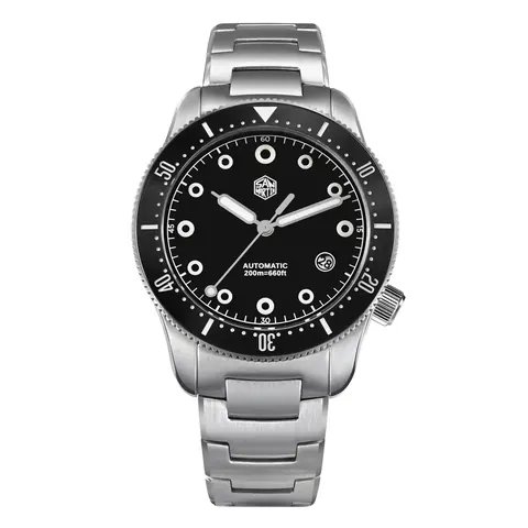 San Martin New SN0142-G 39.5mm Diver Watch YN55 Automatic Mechanical Sapphire black dial