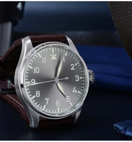 San Martin Pilot Watch Mechanical Watch With See-Through Caseback SN060-G thumbnail 2