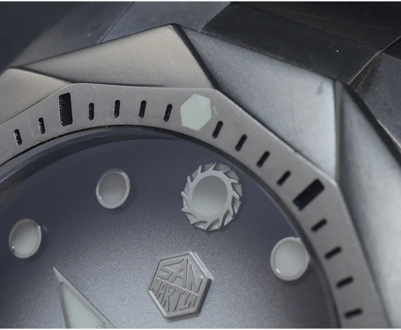 SAN MARTIN self-designed limited edition mechanical diving titanium watch SN070-T