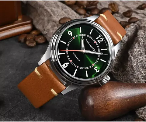 San Martin Watches 38.5MM Pilot Style Watch with NH35 movement 10Bar SN0108-G2