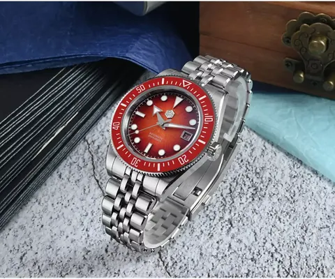 San Martin Watches New SN0148-G 40mm Miyota 9015 Movement Mechanical Watch BGW-X1 Lume Gradient Dial 200M Water Resistant