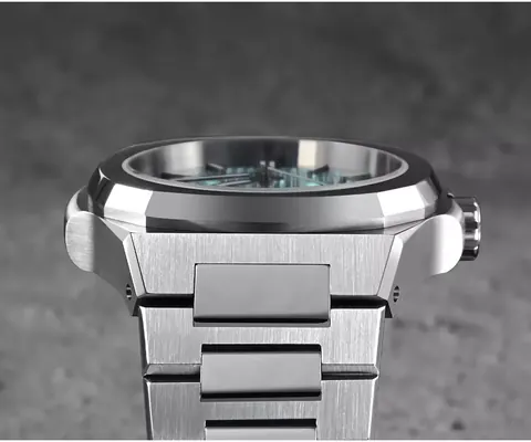 SAN MARTIN WATCHES New SN075-G-B2 43mm mechanical watch Multi-function 100 meters waterproof Miyota 9120 movement with waffle-pattern dial