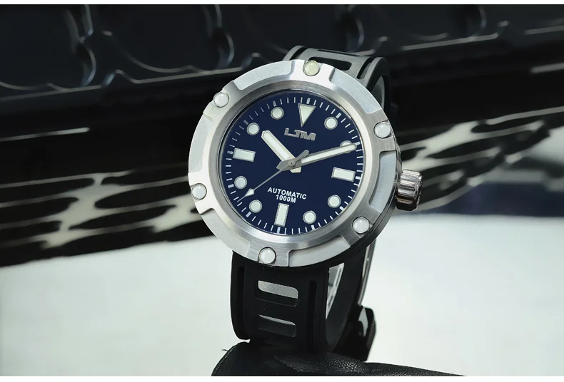 San Martin 1000 meters waterproof watch diving watch ice hockey mechanical watch SN001-G-LJM thumbnail 2