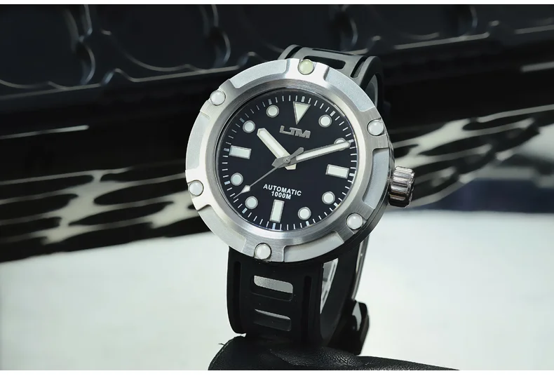 San Martin 1000 meters waterproof watch diving watch ice hockey mechanical watch SN001-G-LJM thumbnail 3