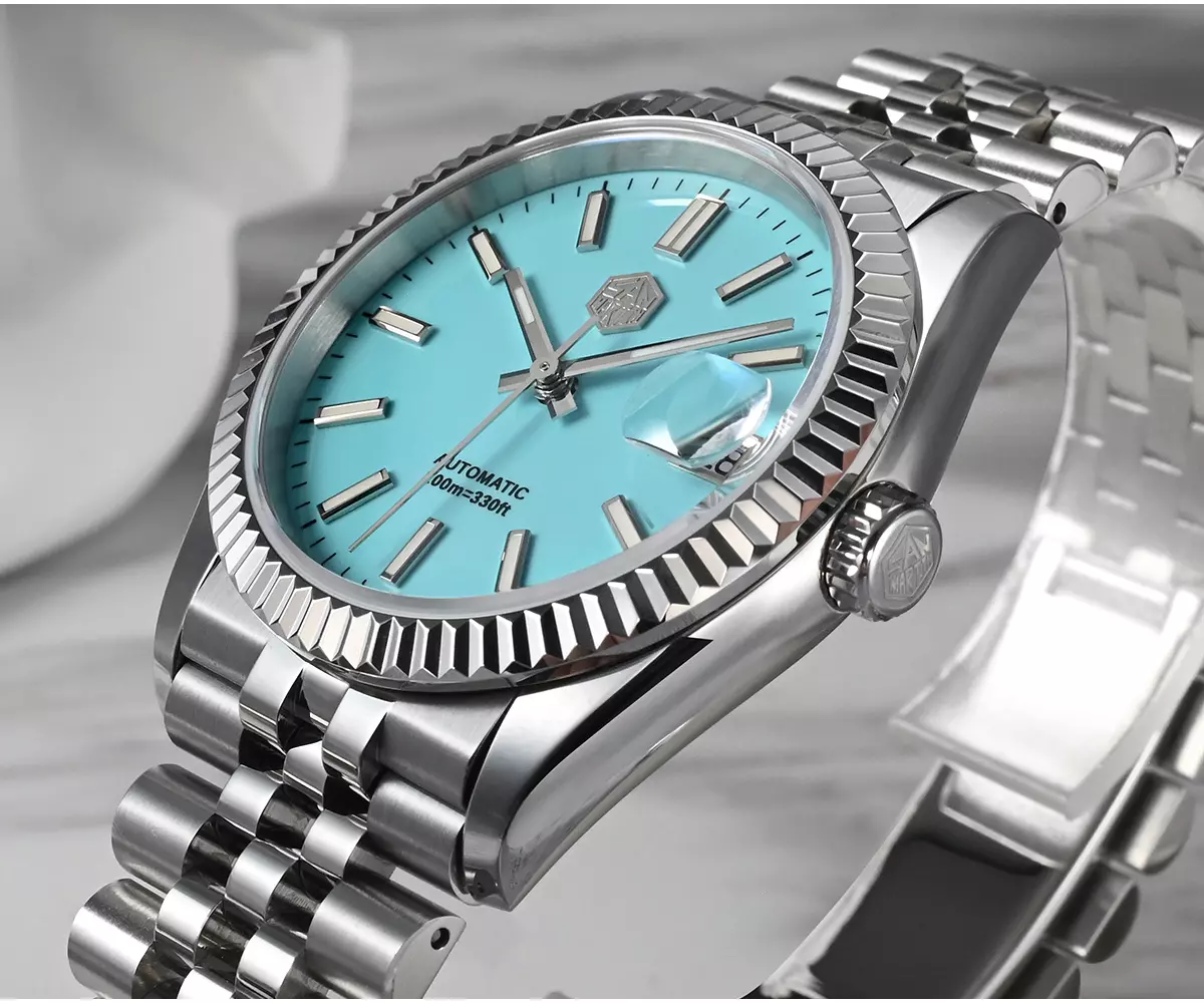 SAN MARTIN 36mm new dress watch 100m waterproof mechanical watch SN0058-G-X thumbnail 2