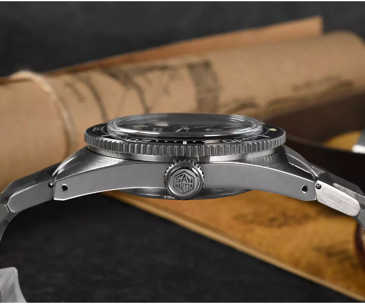 San Martin New 62mas 37mm Diver Watch Automatic Mechanical Watches 20Bar Luminous With PT5000 and SW200 movement SN007-G-X thumbnail 3