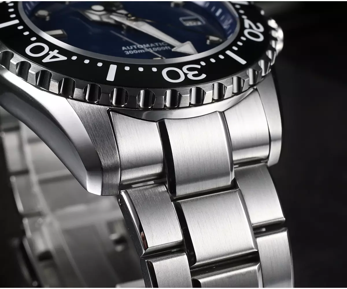 SAN MARTIN New SN009-G-B 44mm NH35 mechanical diving watch classic 300 meters waterproof thumbnail 3