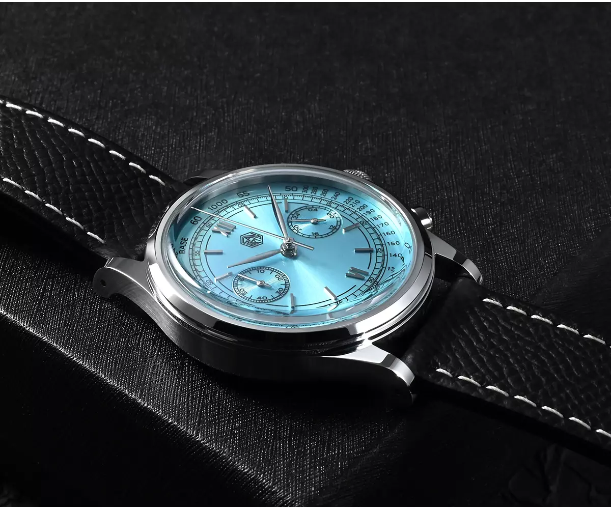 SAN MARTIN Men 38mm Fashion Luxury Quartz Chronograph 50m Waterproof with VK6430 quartz movement SN0101-G-JS-2 thumbnail 2