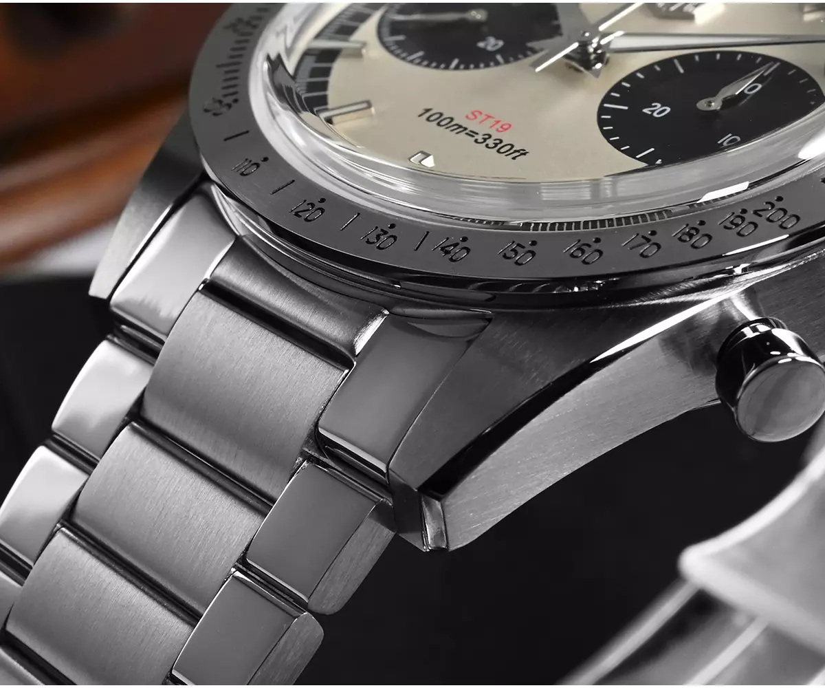 San Martin 40mm SM57 Chronograph Seagull ST1901 Manual Mechanical Watch SN0103-G-JS thumbnail 3