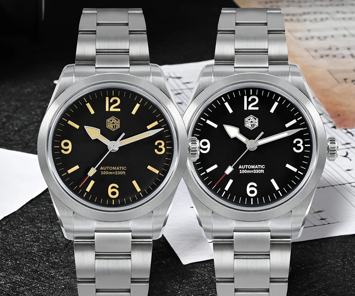 San Martin watchES 36mm Vintage Explore Climbing Series NH35 Automatic Mechanical Watch SN0107-G-X thumbnail 3